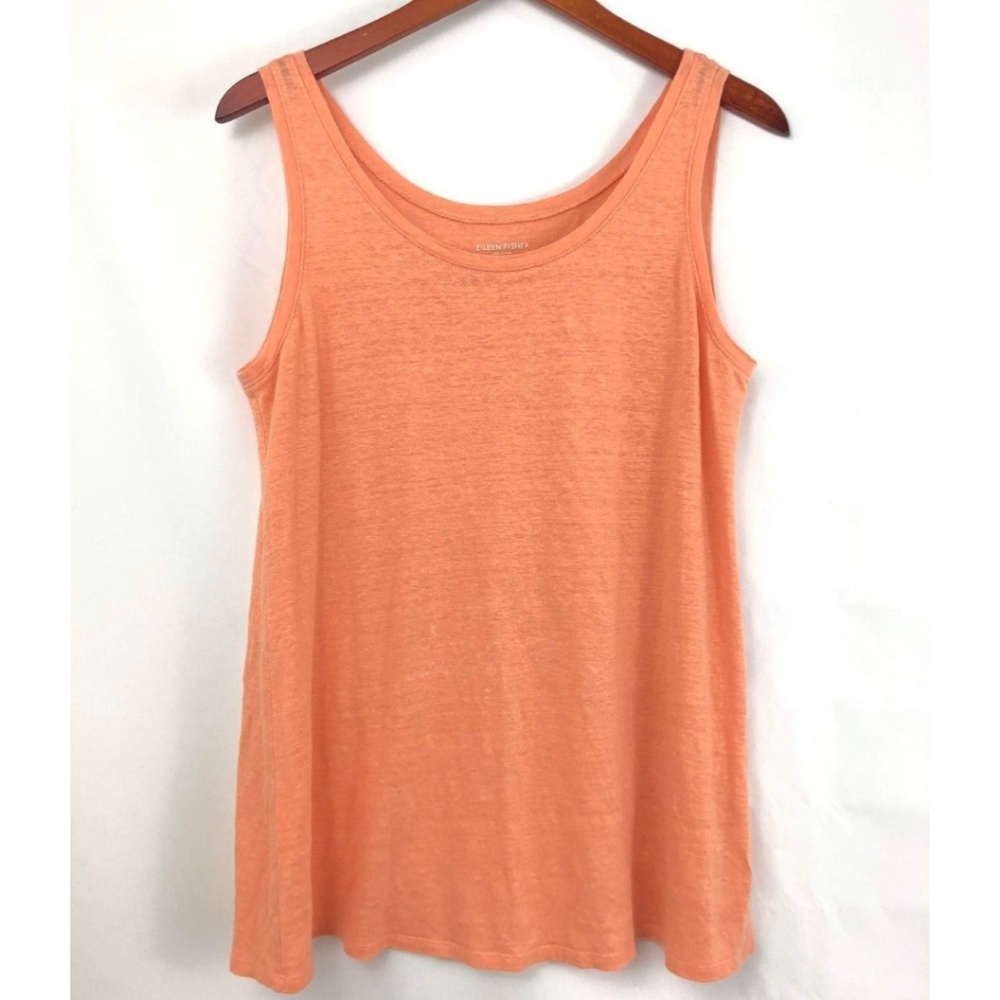 Eileen Fisher Organic Linen Coral Tank Top Small